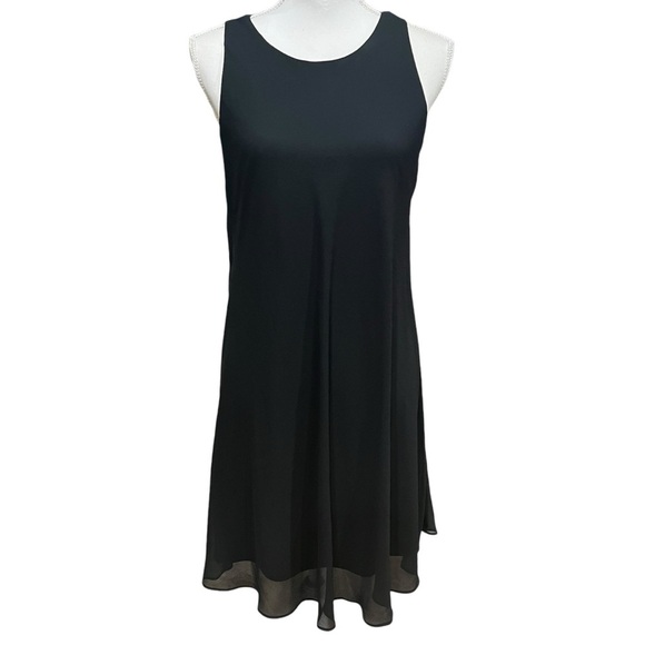 Lauren Ralph Lauren Black Sleeveless Jersey Trapeze Swing Lined‎ Dress -Size 8 - Picture 1 of 15